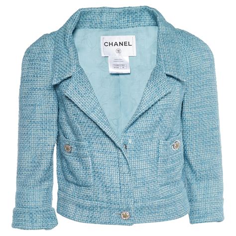 pale blue chanel blazer|chanel outlet store.